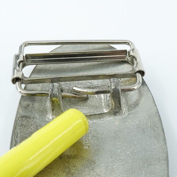 VTG 4 Belt Buckle St Justin Celtic Liberty Statue Sailing Ship God Bless America - Picture 9 of 16